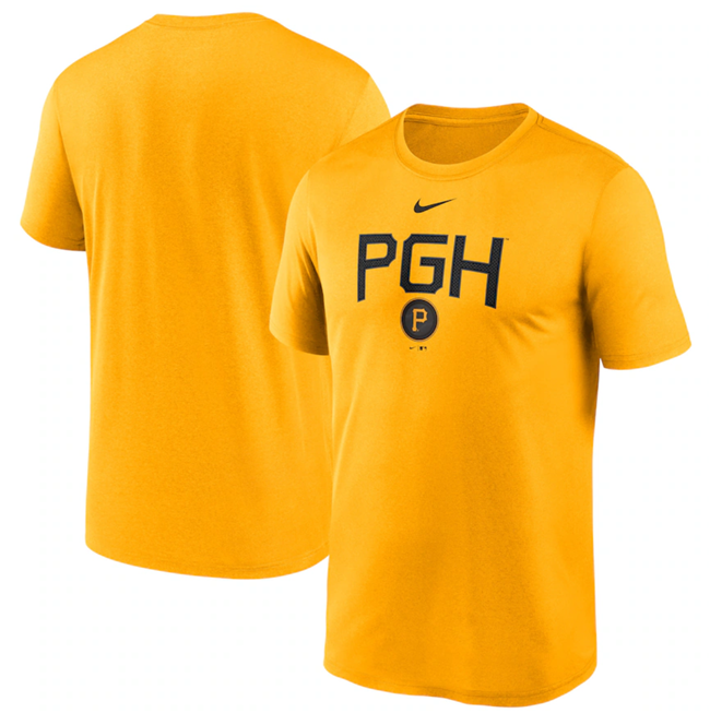 Men's Pittsburgh Pirates Gold 2023 City Connect Large Logo T-Shirt